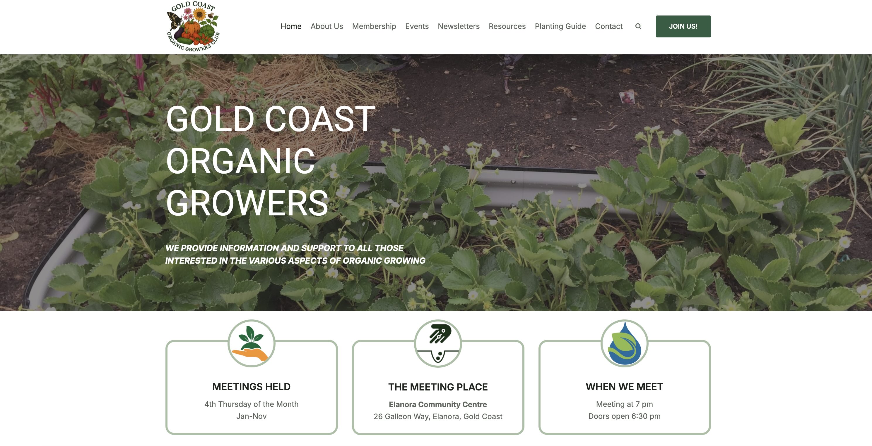 Gold Coast Organic Growers website
